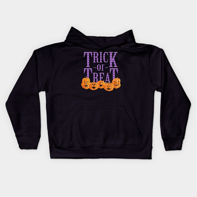 Trick or Treat Kids Hoodie by PollyChrome